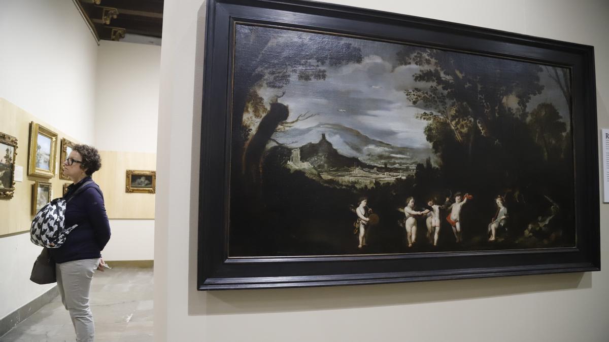 Córdoba Eduardo Lucena, presenta. la obra Niño Jesús con la bola del mundo, un lienzo del siglo XVII recién depositado en el Museo de Bellas Artes de Córdoba