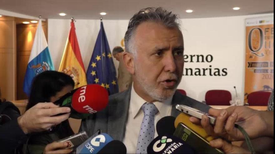 Ángel Víctor Torres: "Son datos buenos, en Canarias baja en febrero respecto a enero en más de 3.000 personas"