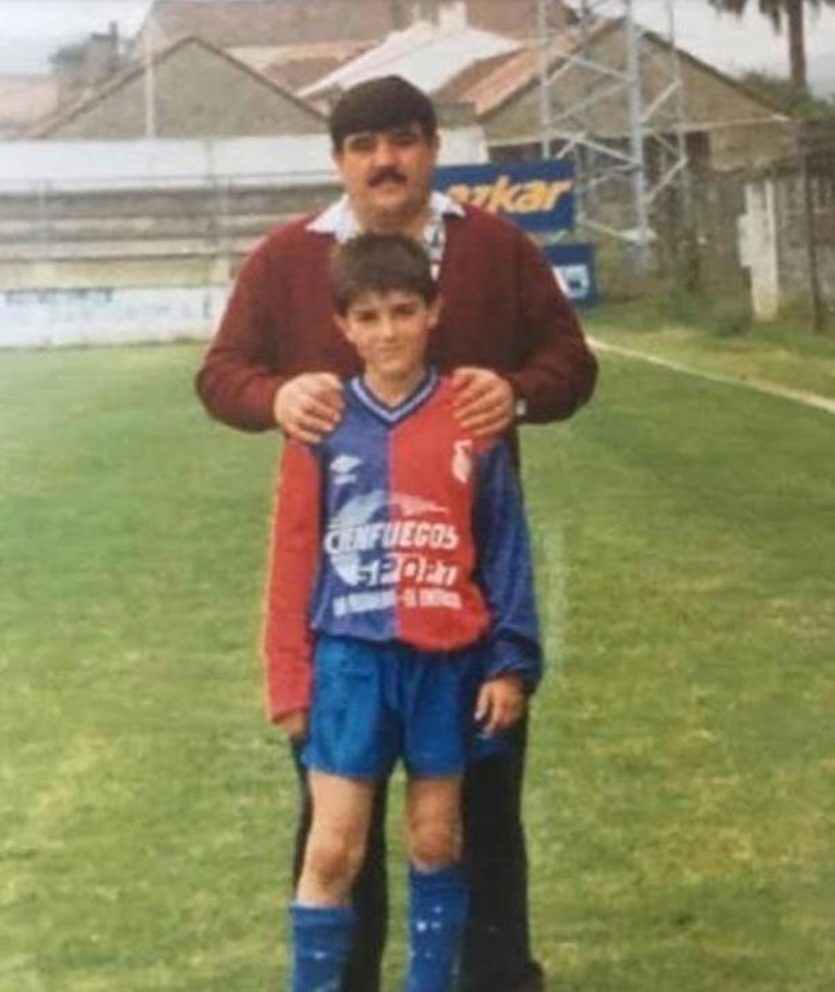 David Villa de pequeño