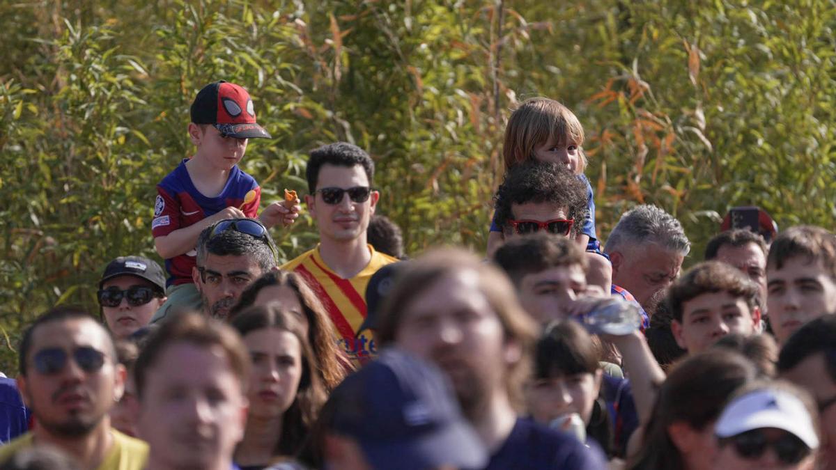 Ambiente en Barcelona por la  final de la Champions femenina Barça-Arsenal