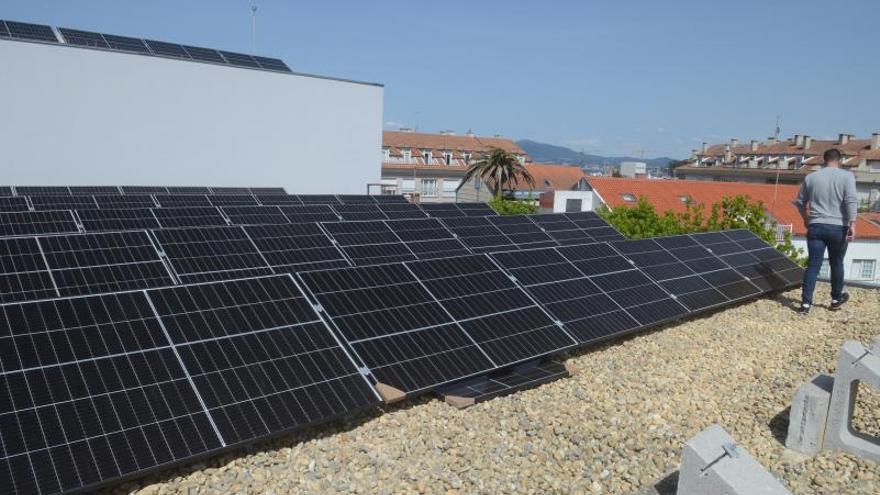 Instalación de placas solares.