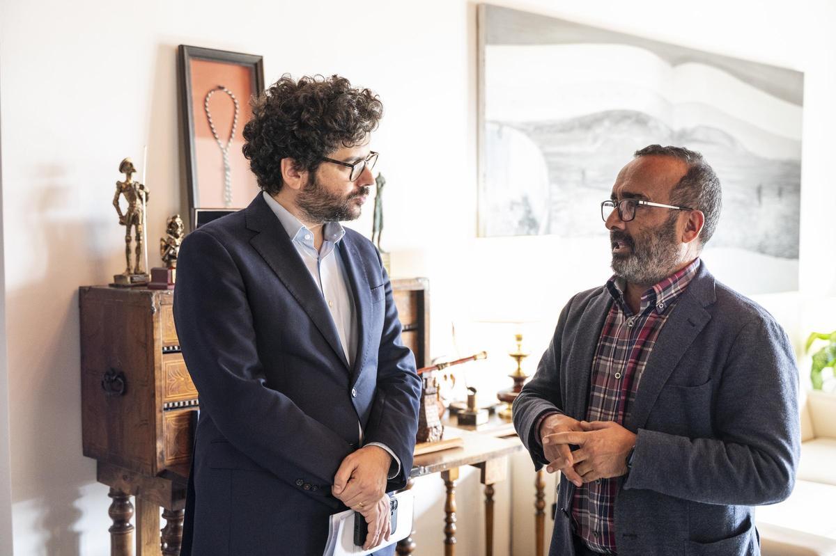 Antón Leis con Miguel Ángel Morales.