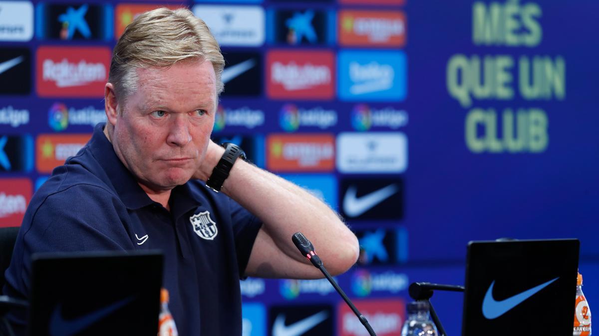 Ronald Koeman, entrenador del Barça, en rueda de prensa