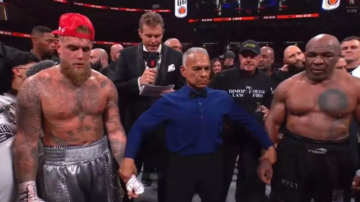 El momento en el que Jake Paul se entera de que ganó a Tyson de forma unánime