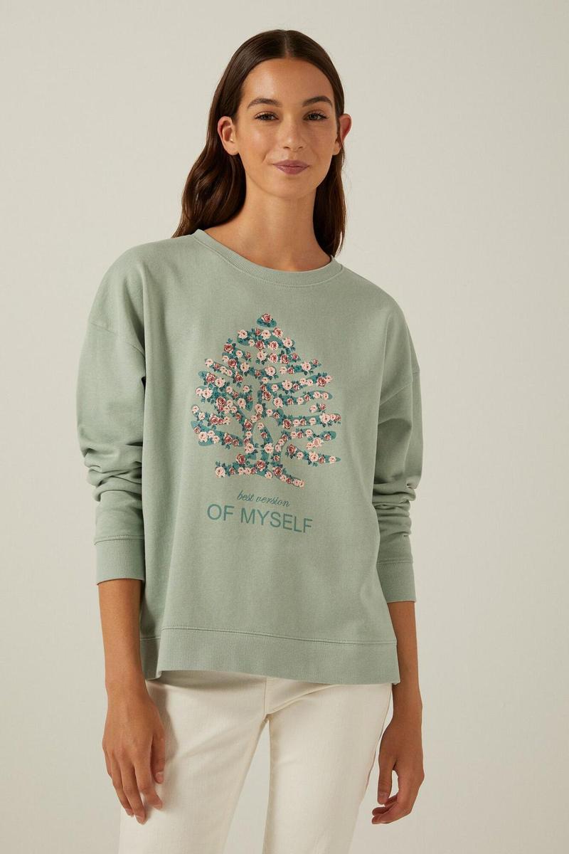 Sudadera con logo árbol de algodón orgánico de Springfield