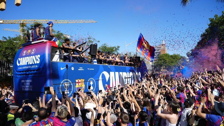 Així és la rua del Barça per celebrar el títol de Lliga