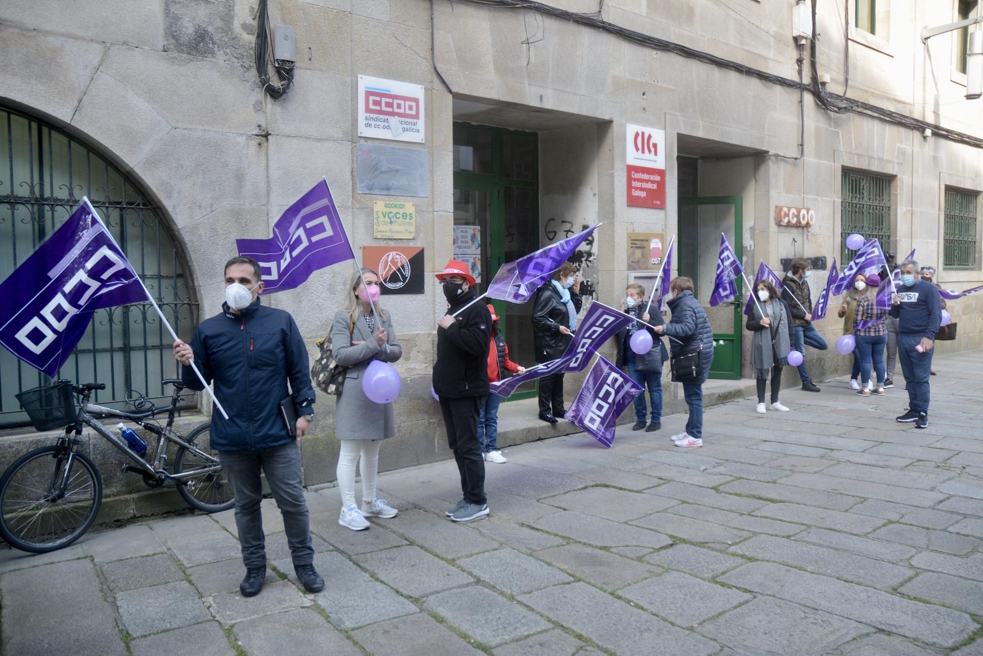 Día de la Mujer: el violeta toma la calle con medidas anticovid