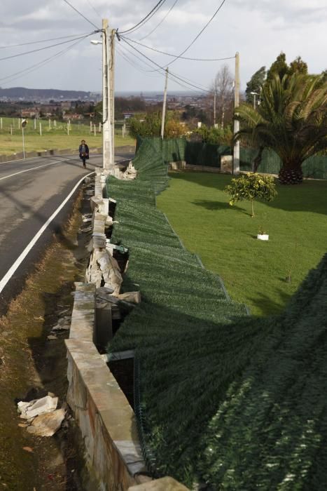 Efectos del temporal en Gijón