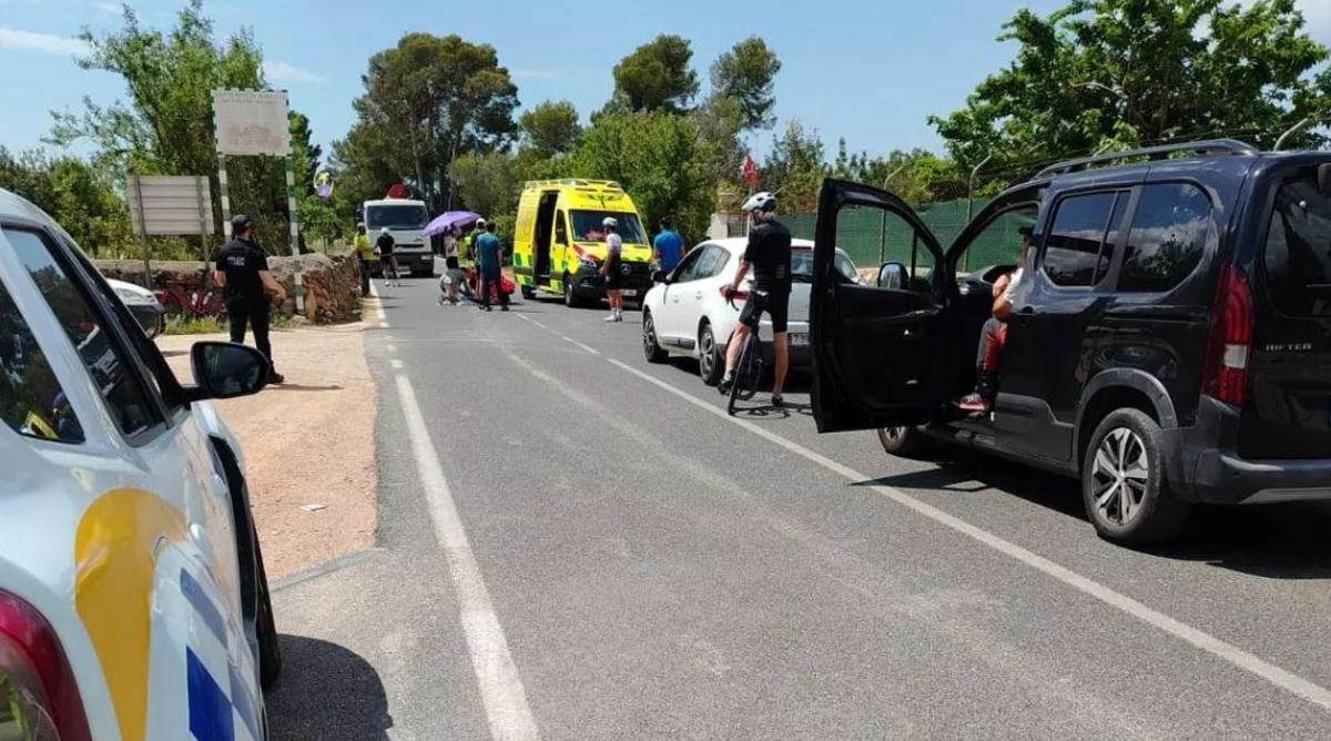 An der Unfallstelle auf der alten Landstraße nach Bunyola.