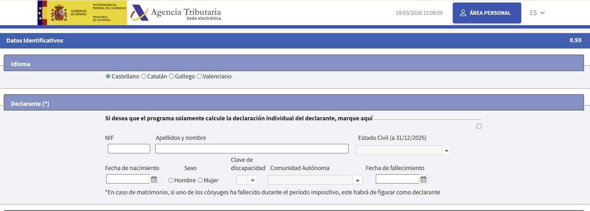 El simulador Renta WEB Open es una versión preliminar del programa oficial.