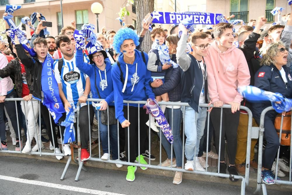 Así fue el recibimiento al Dépor en Riazor