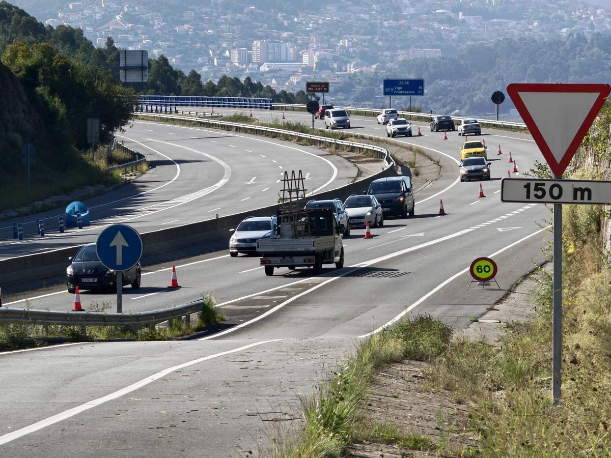 Otro aspecto del tramo en obras.