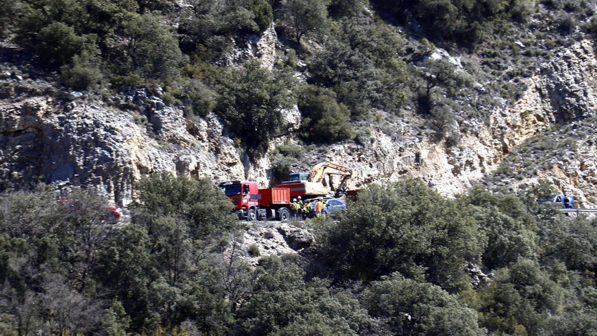 Se reanuda la búsqueda de los atrapados por el desprendimiento en el Pallars Jussà