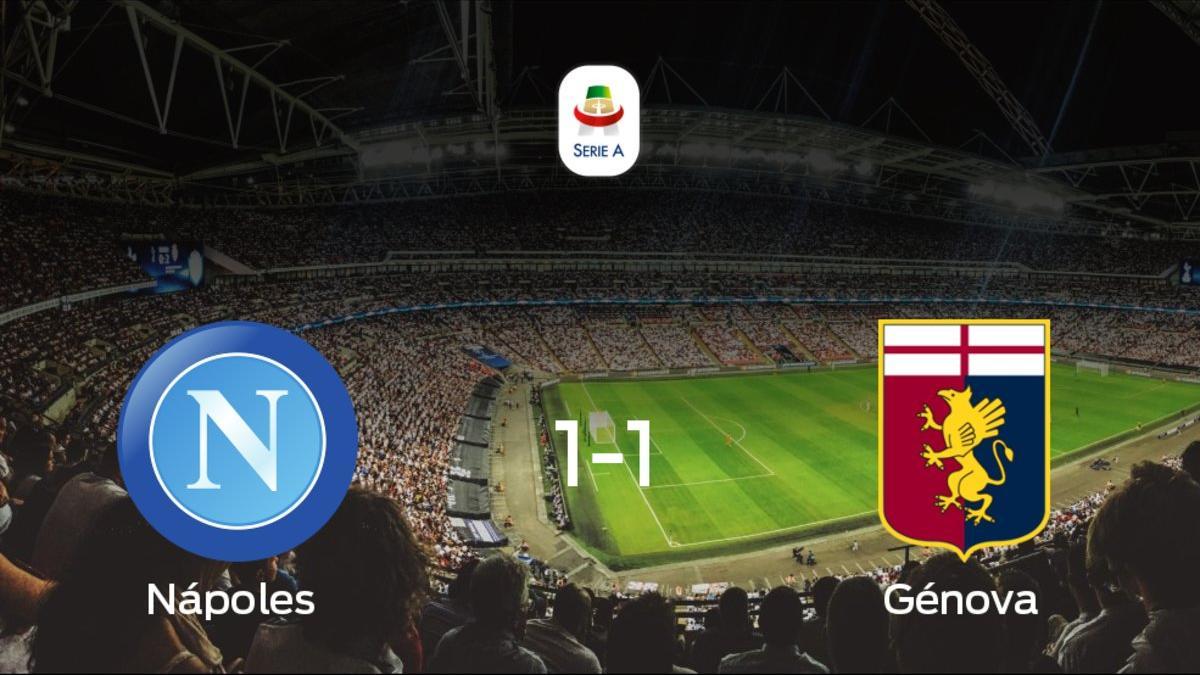 El Nápoles y el Génova empatan a 1 en el San Paolo