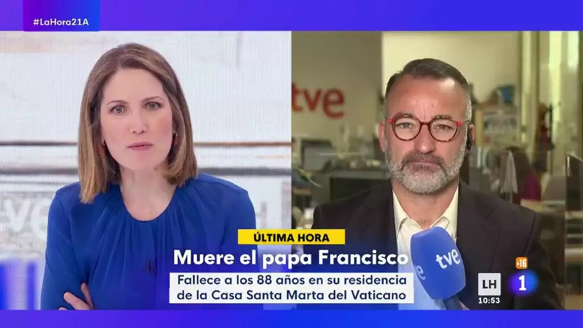 La 1 consigue liderar el matinal con 'La hora de La 1' gracias a la muerte del Papa Francisco