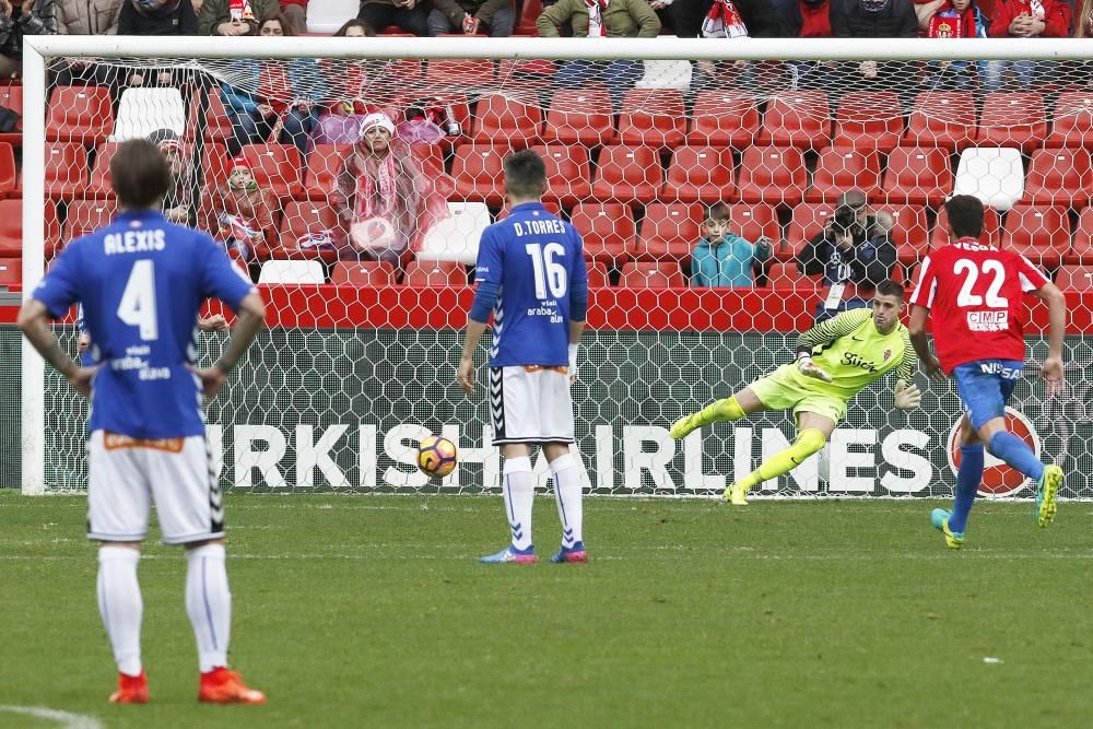 El partido entre el Sporting y el Alavés, en imágenes