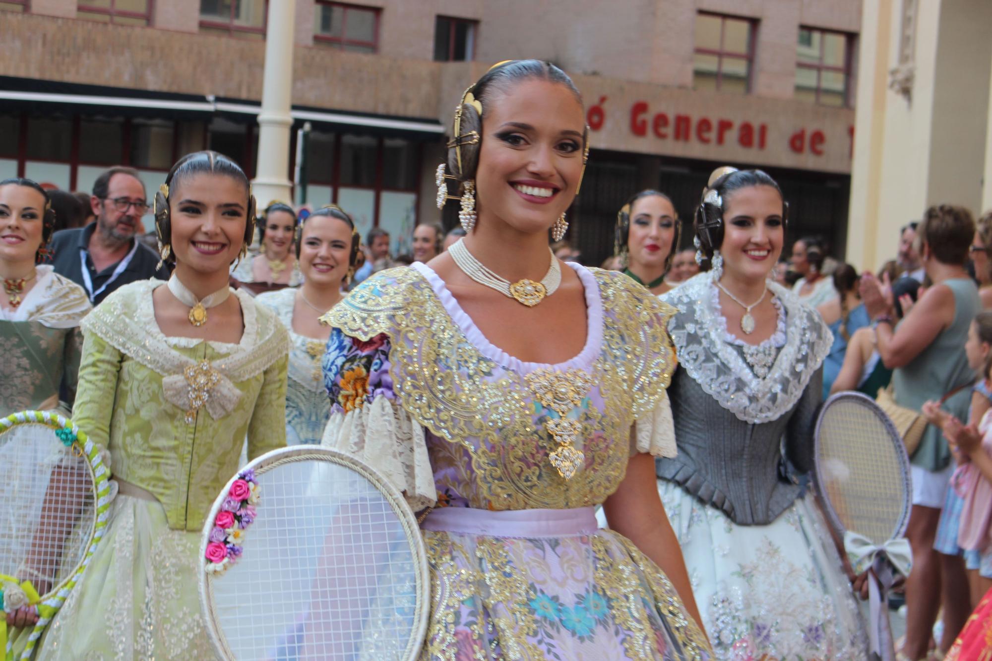 Las candidatas a falleras mayores de València, en la Batalla de Flores