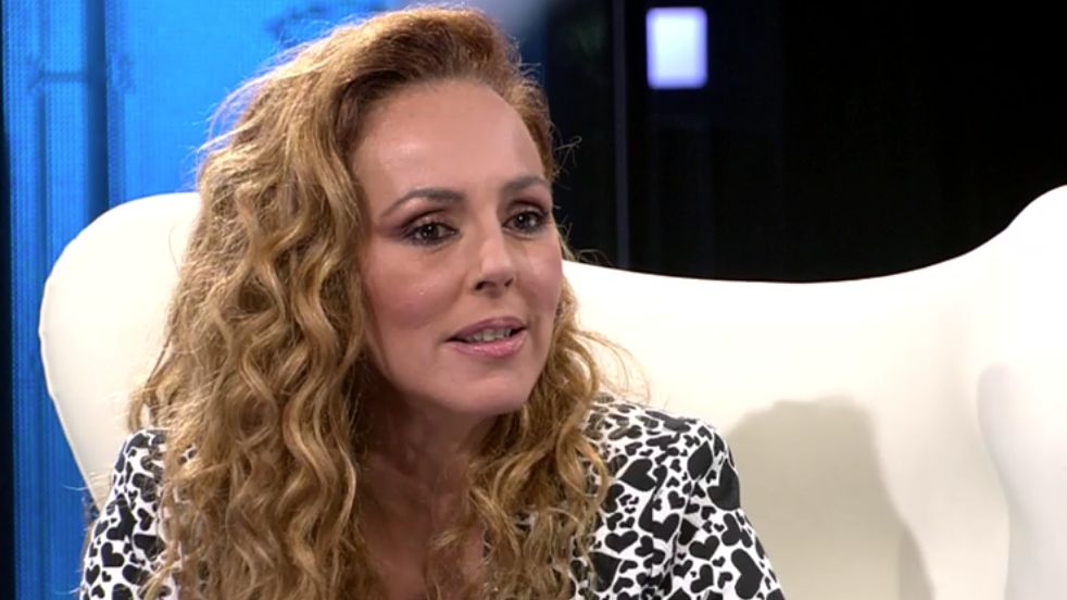 Rocío Carrasco, durante la entrevista en Telecinco