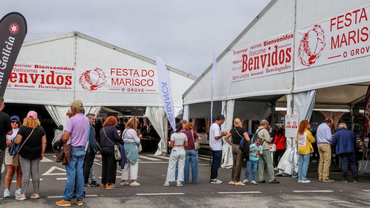 El recinto de la Festa do Marisco de O Grove.