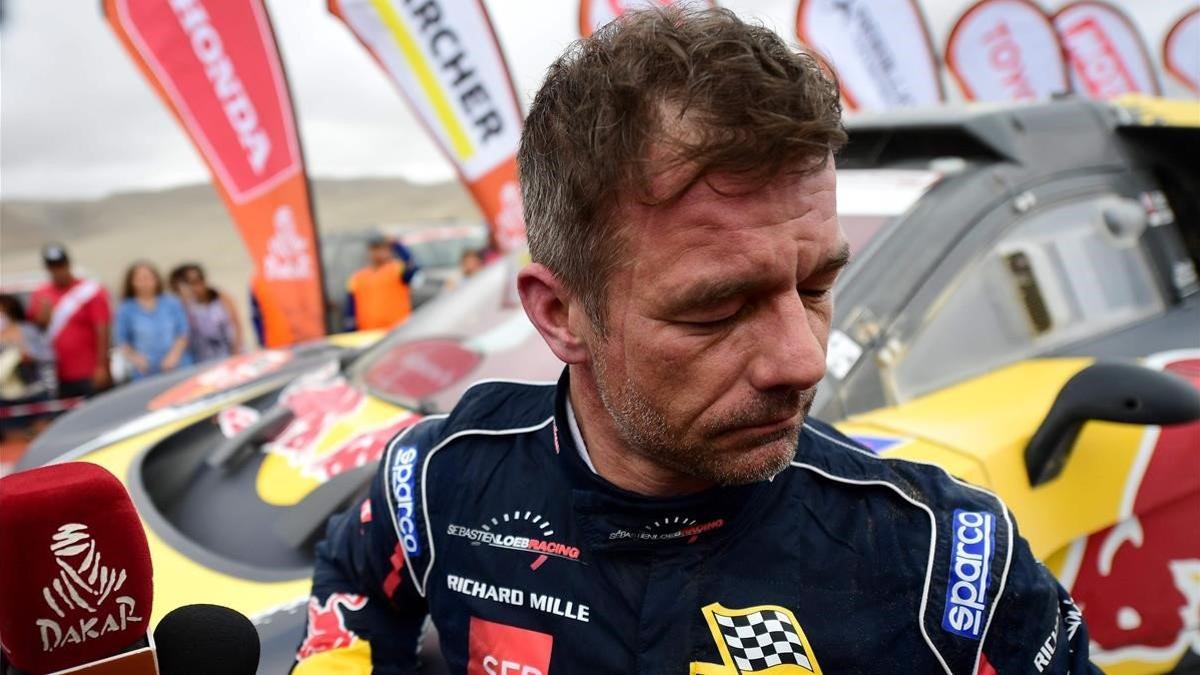 Sébastien Loeb (Peugeot), disgustado a su llegada a San Juan de Marcona.