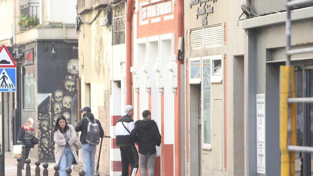 Usuarios de la Cocina Económica de A Coruña.