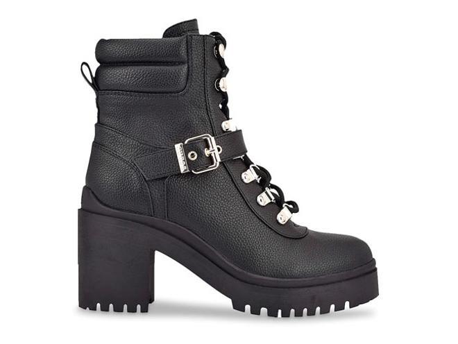 'Combat boots' negras, de Guess