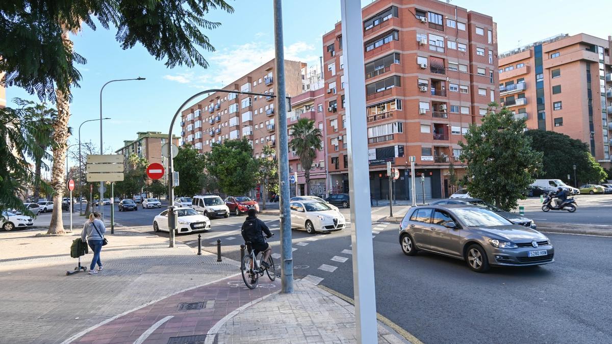 Detalle del carril bici que va a ser mejorado.