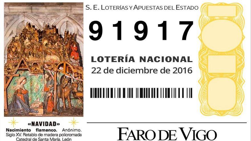 Lotería de Navidad 2016 | Un quinto premio, el 91917, reparte 60.000 euros en Santiago