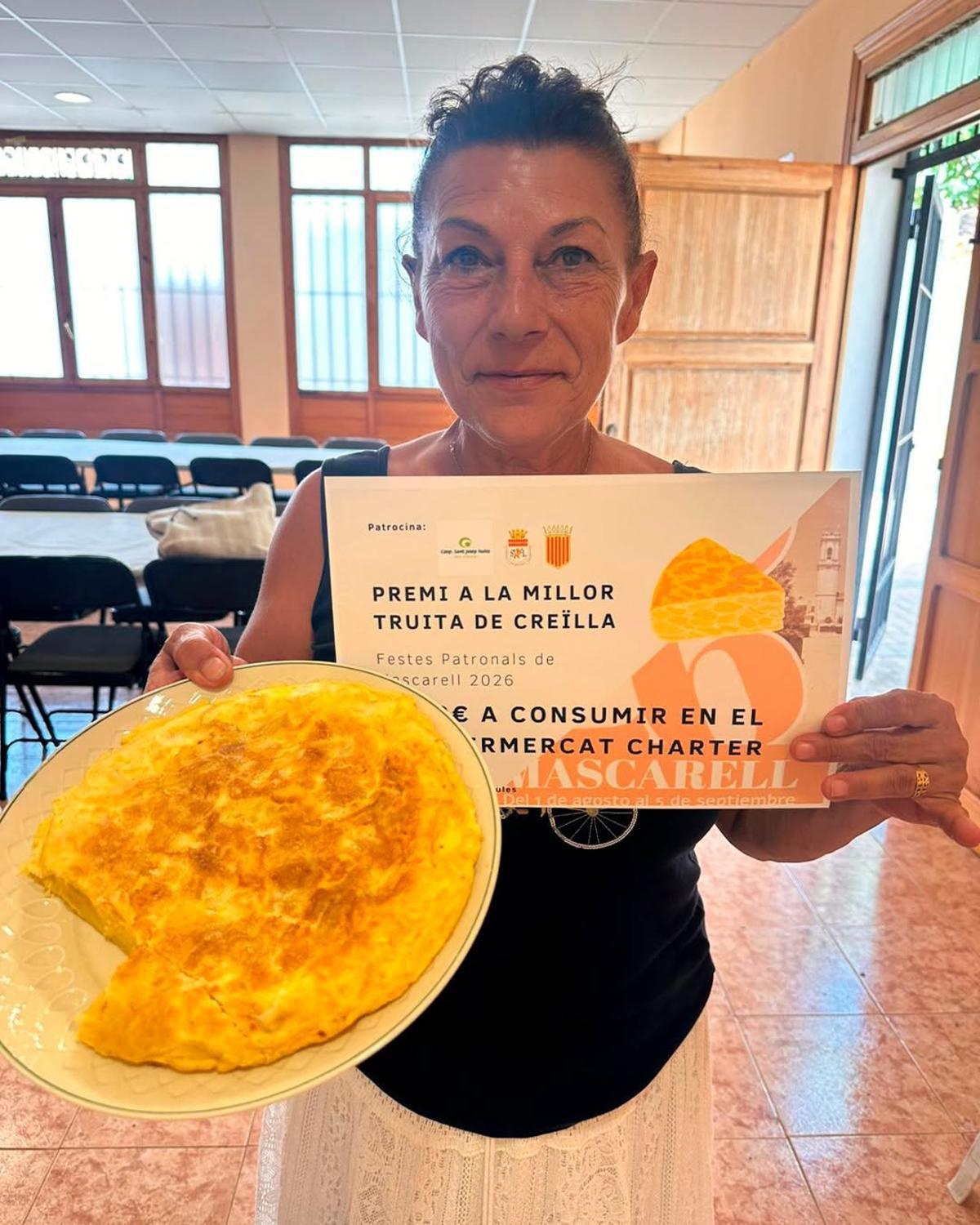 Guanyadora del premi a la millor truita de creïlla