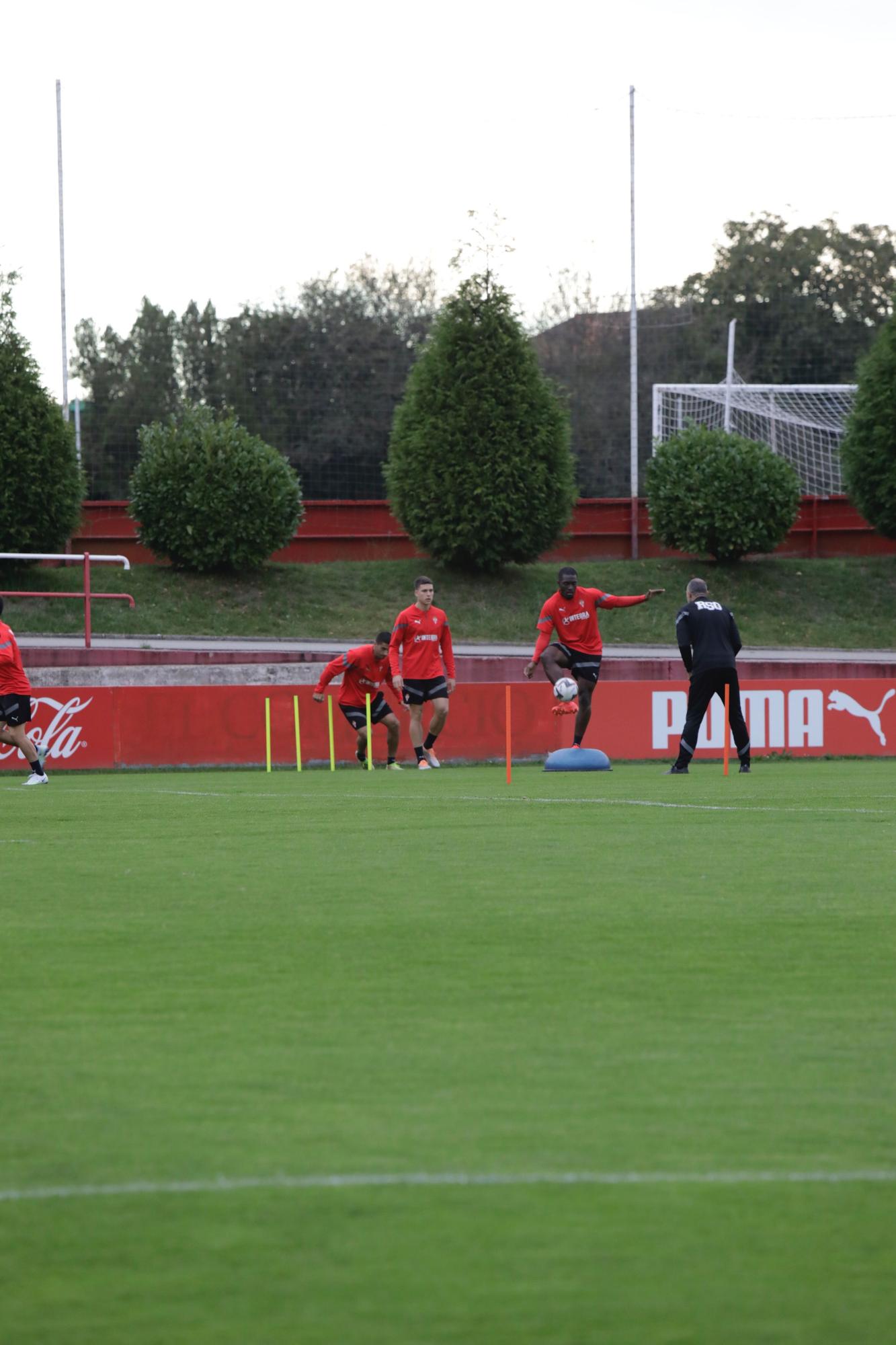 En imágenes: Entrenamiento del Sporting en Mareo