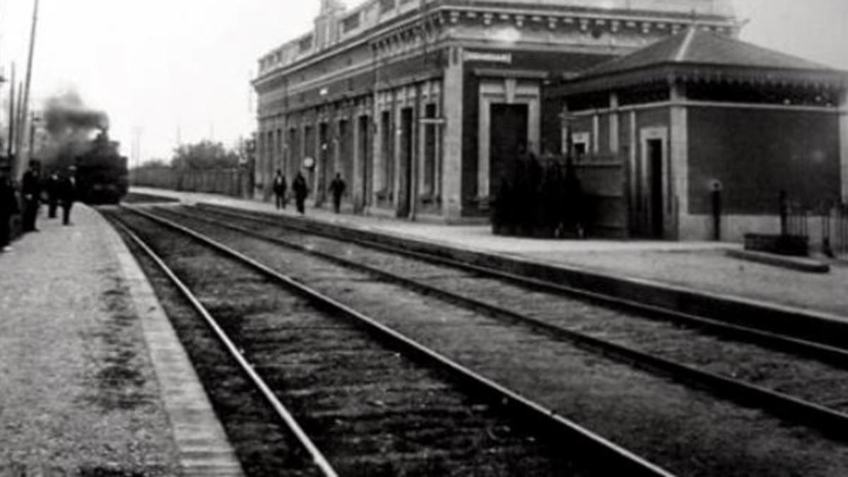 Estación de trenes de Cornellà en los años 20.