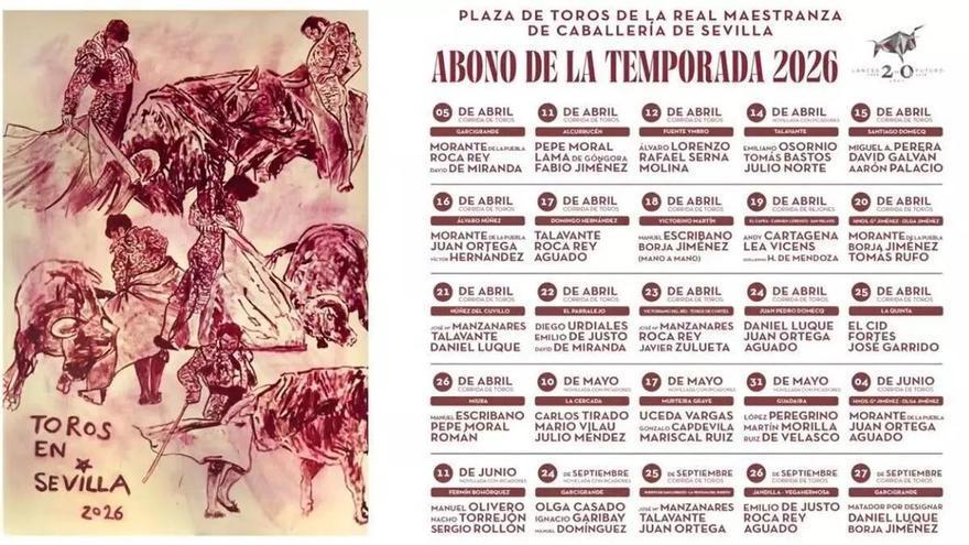 Morante es el eje del abono de la temporada 2026 en la plaza de la Maestranza de Sevilla