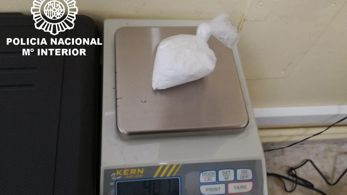 Imagen de archivo de una bolsa de cocaína intervenida por la Policía Nacional