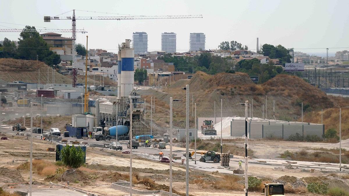 Vistas de las construcciones de viviendas en Distrito Zeta y Cortijo Merino.