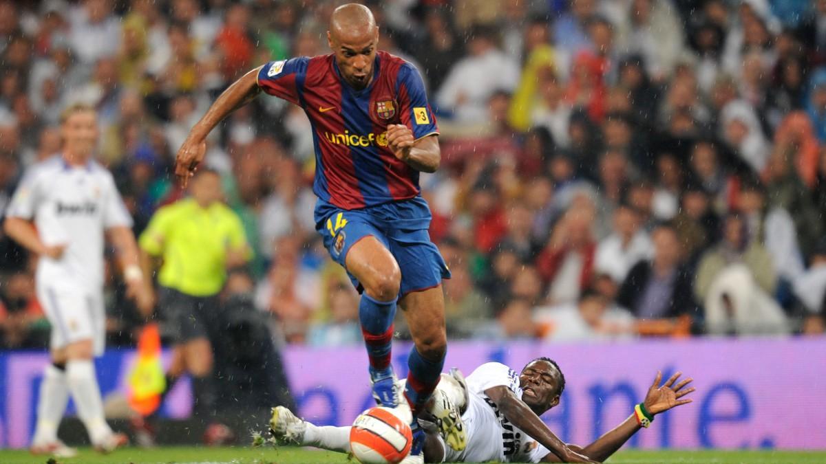 Henry jugó de '11' en el Barça