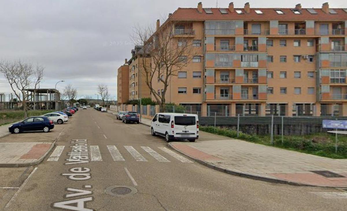 Avenida de Valladolid, en el barrio de Vista Alegre en Zamora.