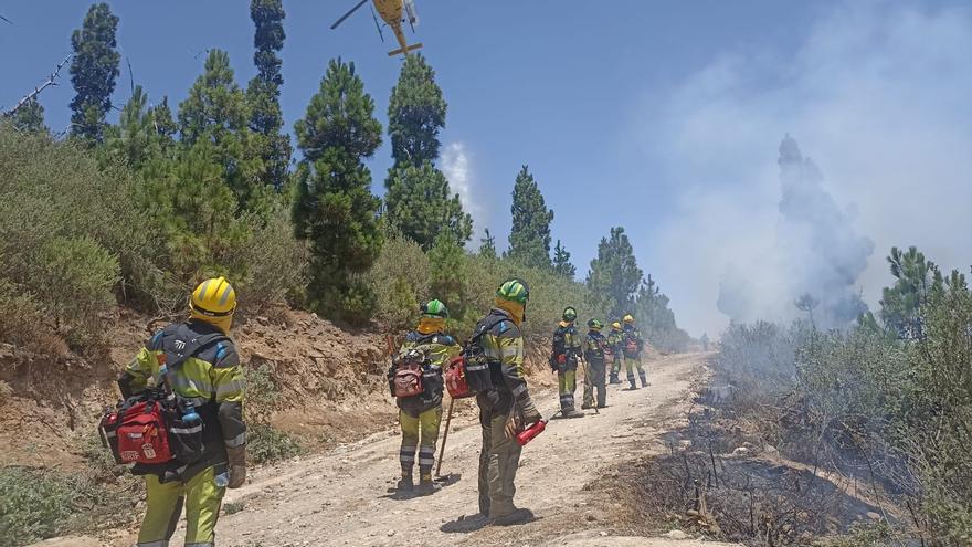 Equipos de La Gomera y El Hierro, desplegados en el incendio de Gran Canaria