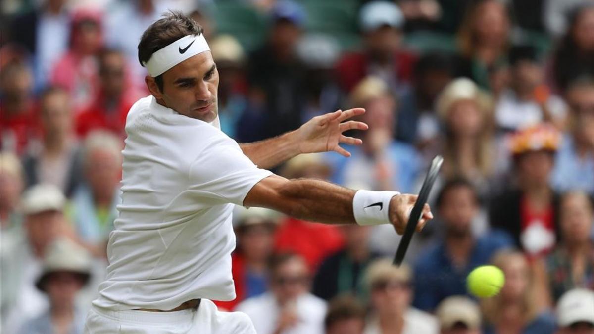 Roger Federer 'danzó' en la Central del All England Club