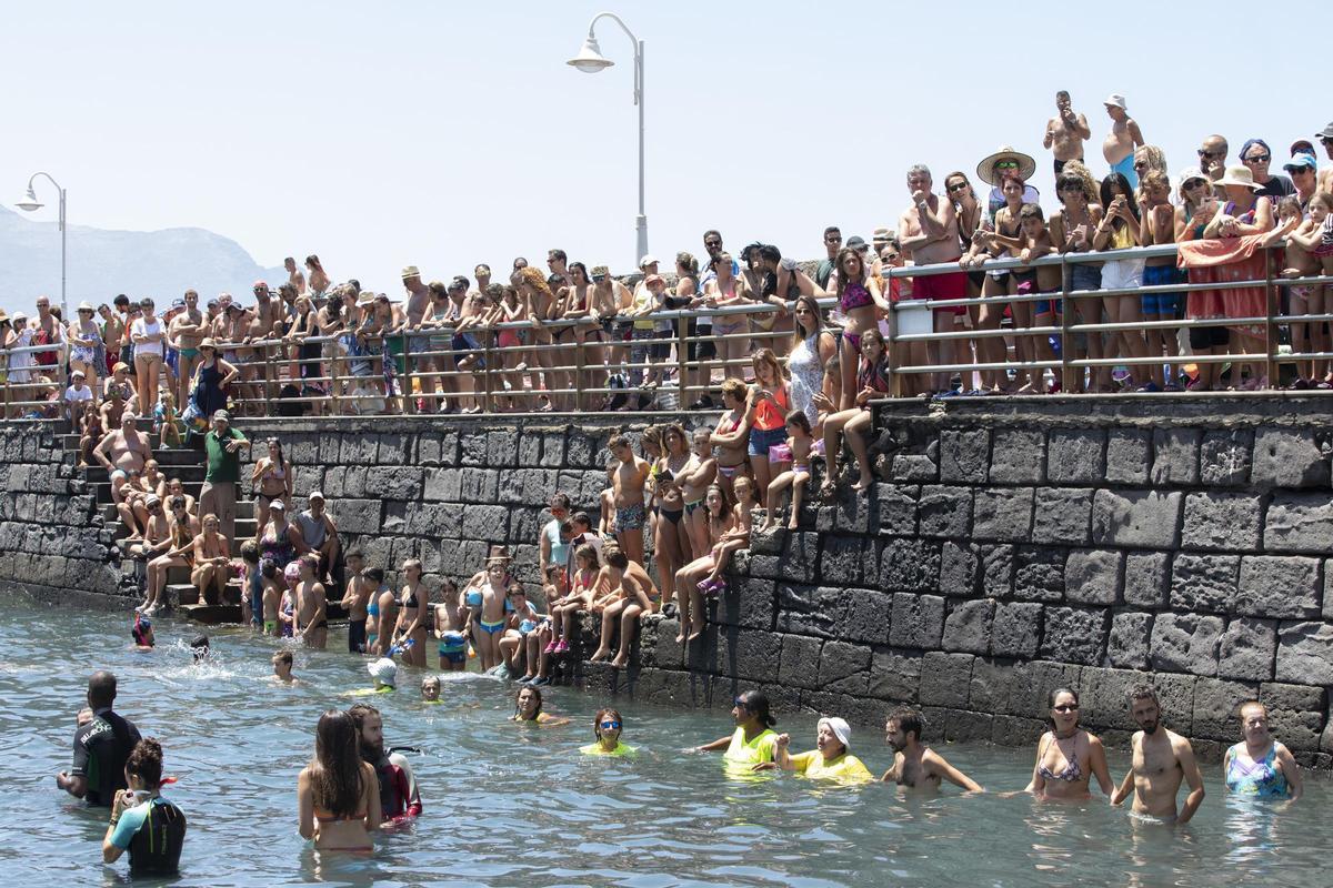 El espigón, visto desde el agua.