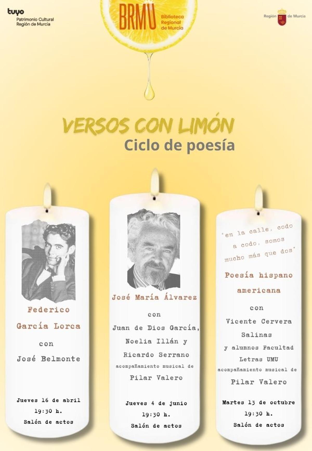 Cartel del ciclo Versos con limón