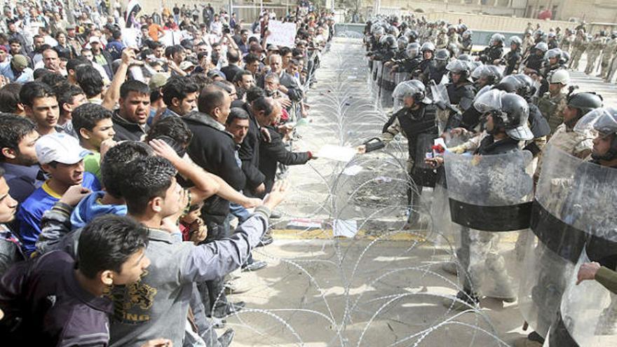 Situació tensa a la plaça Tahrir de Bagdad.