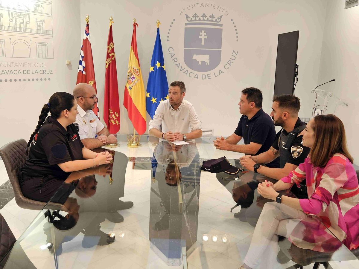Reunión de coordinación presidida por el alcalde de Caravaca, José francisco García