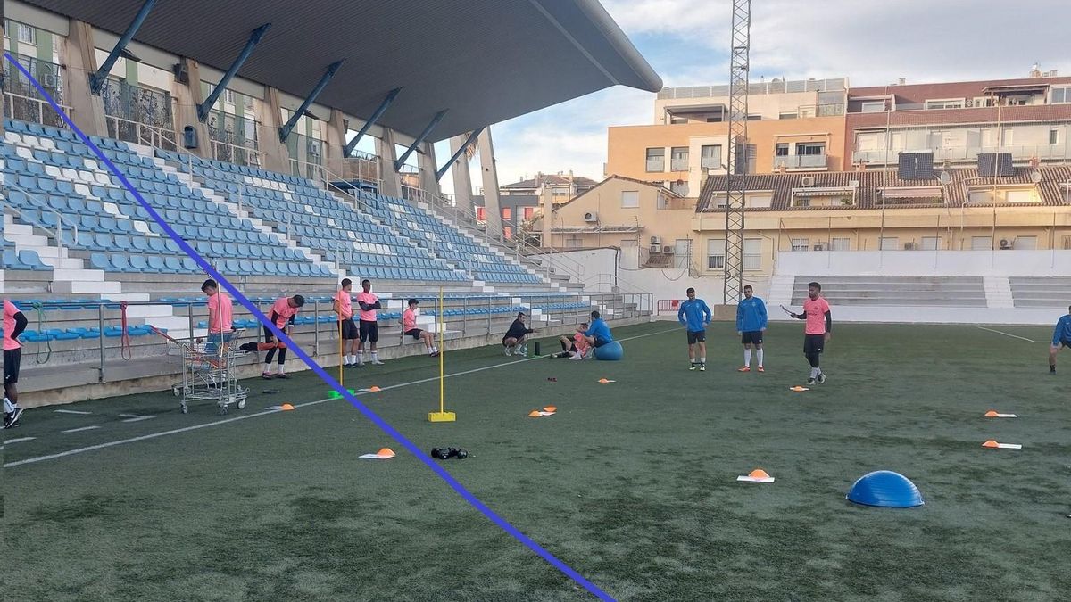 El Olímpic en un entrenamiento en la Murta.