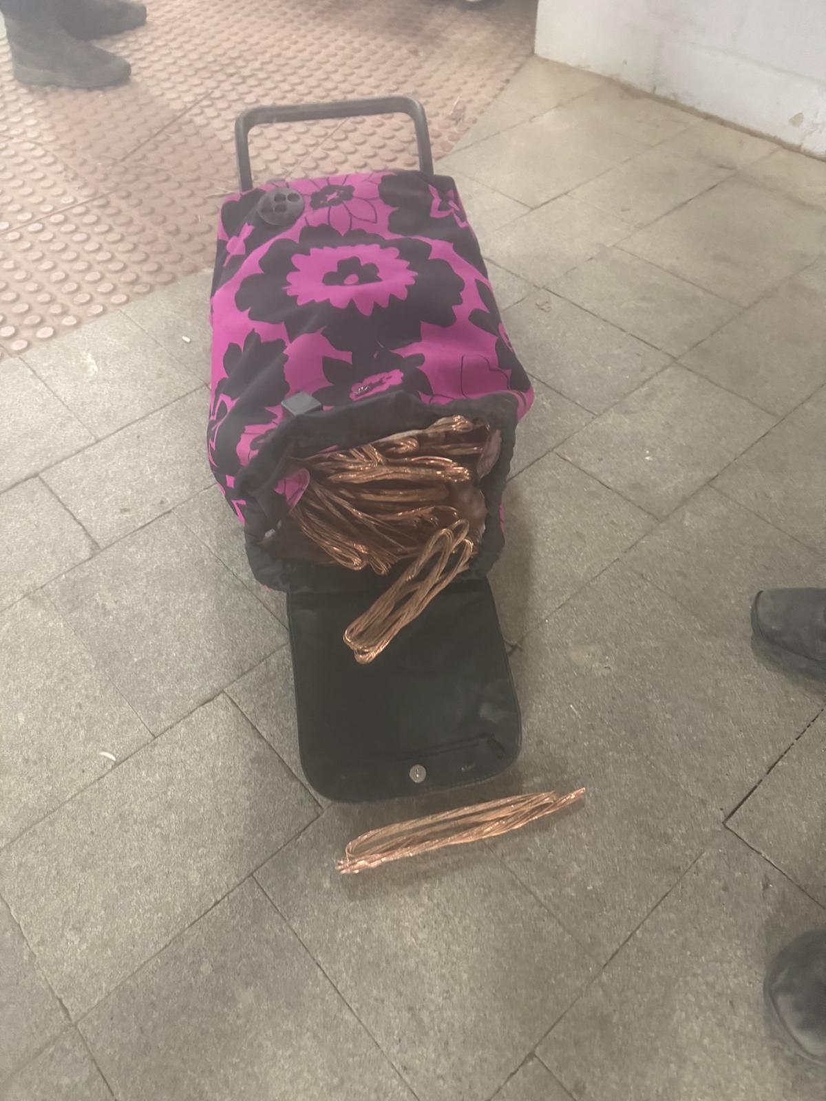 Cobre recuperado por la Policía Local de Algemesí.