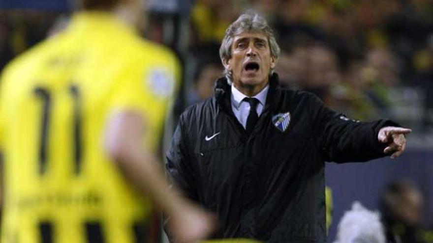 Pellegrini, durante el partido.