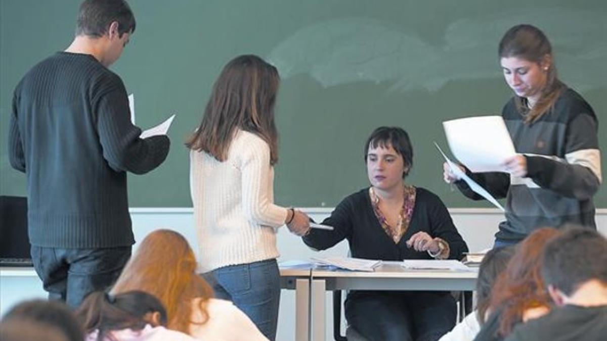 Examen de Derecho de la Universitat Rovira i Virgili, el pasado diciembre.