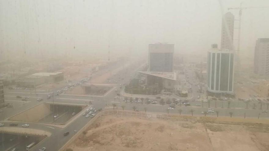 La tormenta de arena sobre Riad.