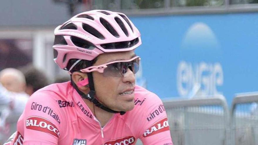 Contador, durante una de las etapas de este Giro. // Luca Zennaro