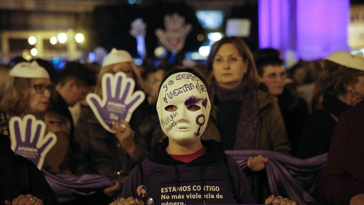 Imagen de archivo de una manifestación con motivo del 25N, Día Internacional contra la violencia de género.