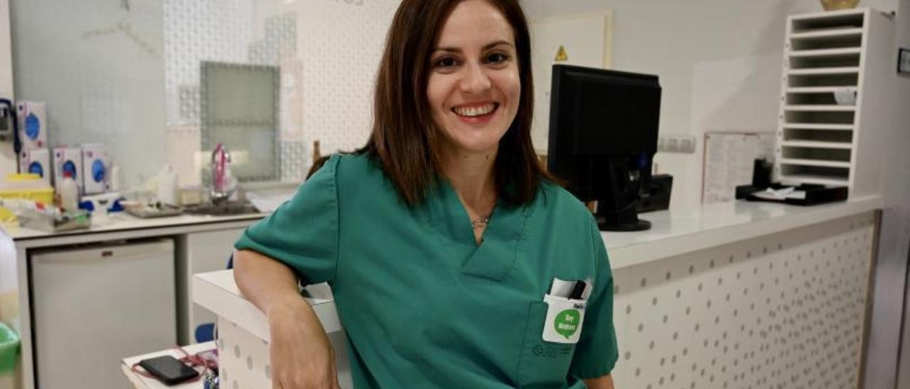 Daniela González, en la Unidad de Partos del Hospital Provincial.